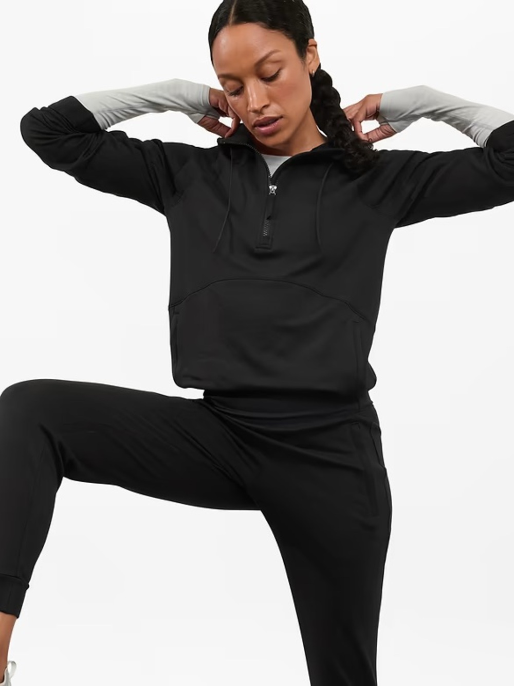EUC Athleta Unstoppable Fleece Lined Half Zip Sweatshirt